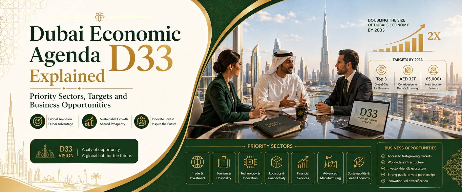 Dubai Economic Agenda D33 Explained: Priority Sectors, Targets and Business Opportunities