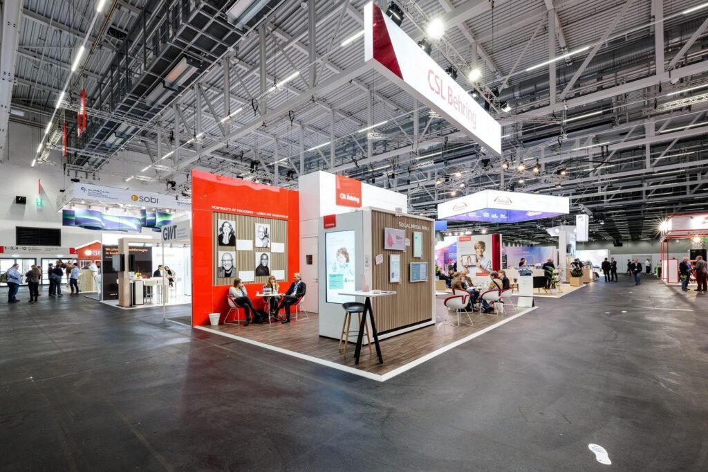 Exhibition Stand Builders in Hamburg creating a modern branded exhibition stand for a trade fair 2026