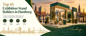 Exhibition Stand Builders in hamburg presenting a modern branded exhibition stand for a trade fair 2026