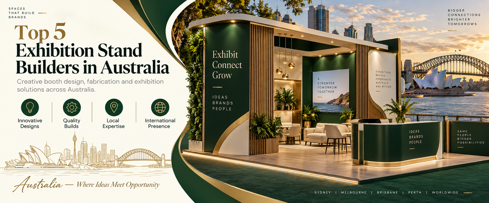 Exhibition stand builders in Australia showcasing a custom trade show booth