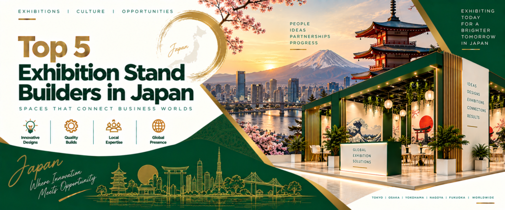Exhibition stand builders in Japan showcasing a custom trade show booth