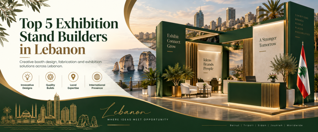 Exhibition stand builders in Lebanon showcasing a custom trade show booth