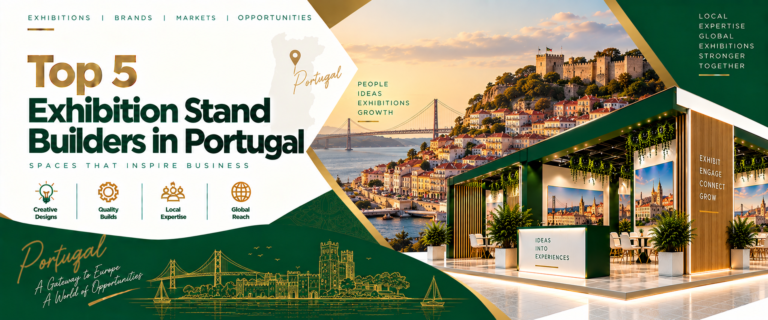 Exhibition stand builders in Portugal showcasing a custom trade show booth