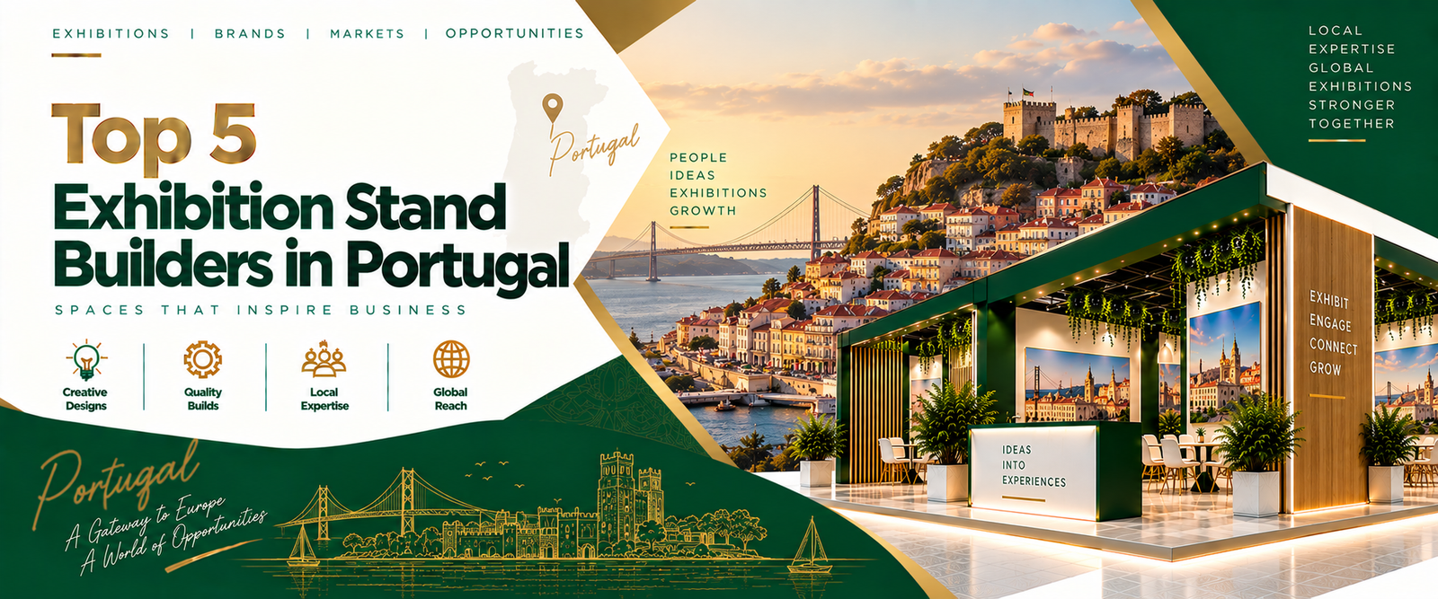 Exhibition stand builders in Portugal showcasing a custom trade show booth
