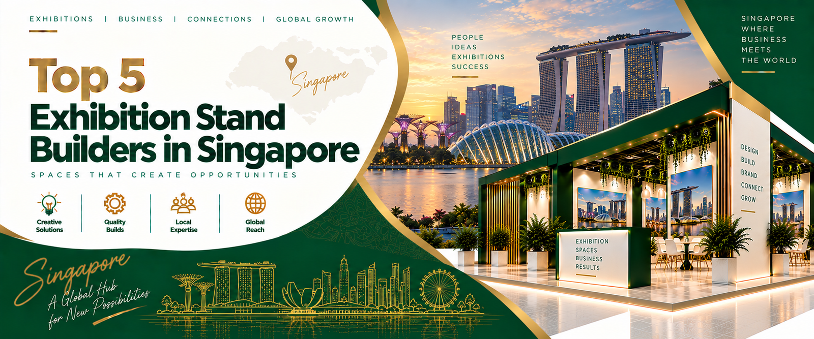 Exhibition stand builders in Singapore showcasing a custom trade show booth