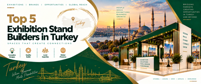 Exhibition stand builders in Turkey showcasing a custom trade show booth