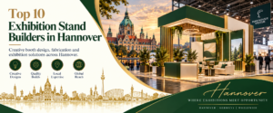 Top 10 Exhibition Stand Builders in Munich with premium exhibition booth and city skyline 2026