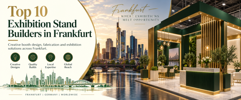 Top 10 Exhibition stand builders in Frankfurt installing a modern exhibition stand 2026