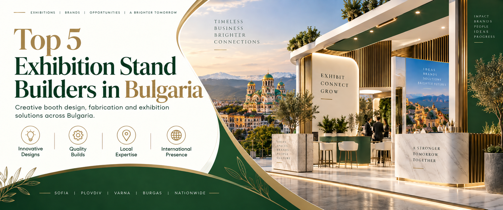 Exhibition stand builders in Bulgaria designing a custom trade show booth”