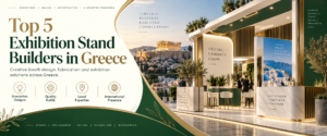 “Exhibition stand builders in greece designing a custom trade show booth”