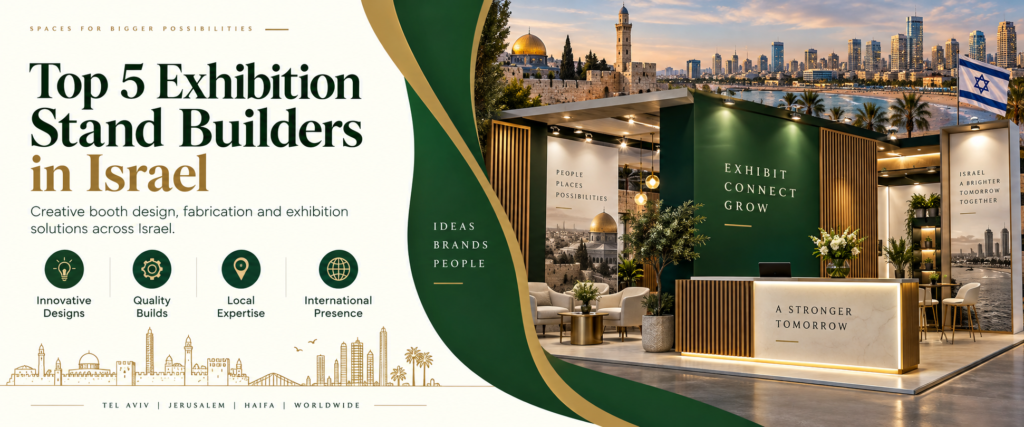 Exhibition stand builders in Israel displaying a custom trade-show booth