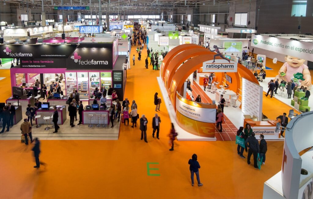 Custom exhibition booth by exhibition stand builders in Barcelona, Spain
