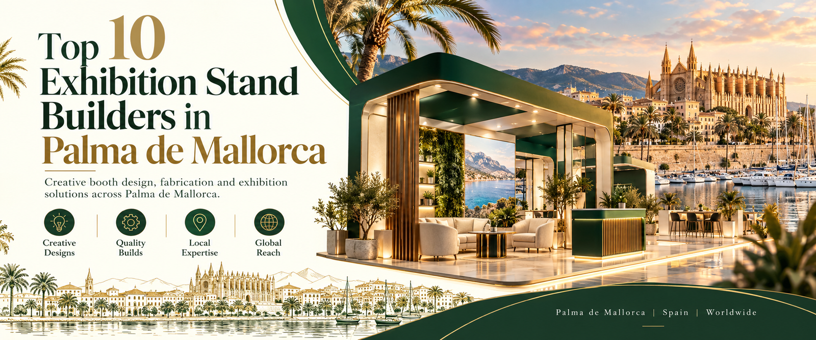 Custom exhibition stand builders in Palma de Mallorca at a Spanish trade show
