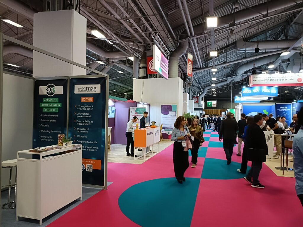 Exhibition stand builders in paris at a professional trade show event